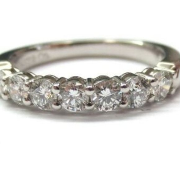 Tiffany Forever Embrace Shared Diamond Eternity Wedding Ring 0.57ct 3mm - Picture 2 of 6